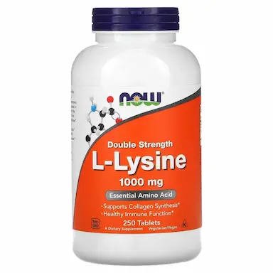 Lisina 1000MG - 250 Tabletes - Now Foods